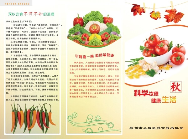 科学饮食健活三折页封面图片