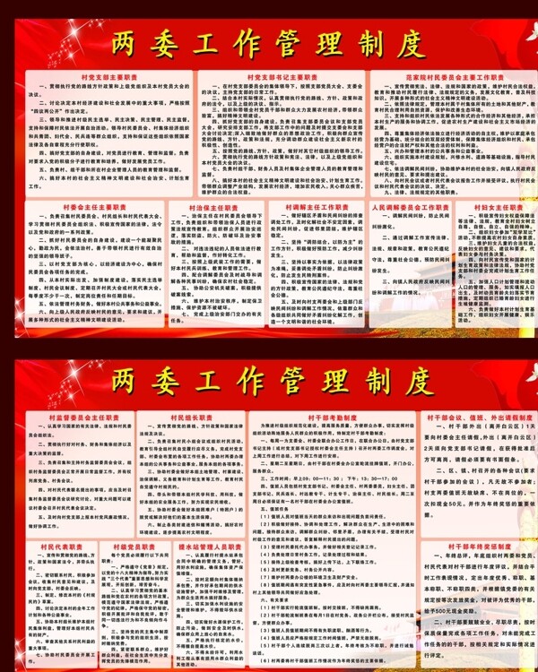 兩委工作管理制度圖片