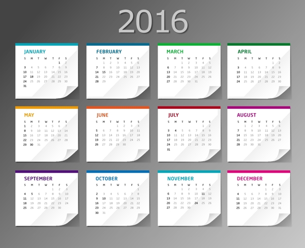 2016日歷