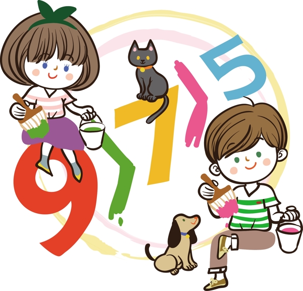最新韓國矢量卡通素材459
