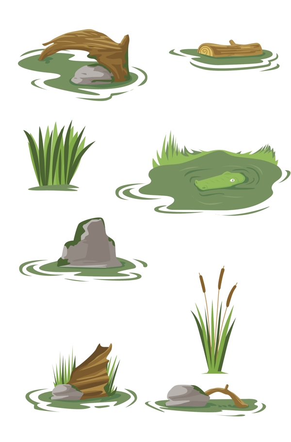水草卡通图标