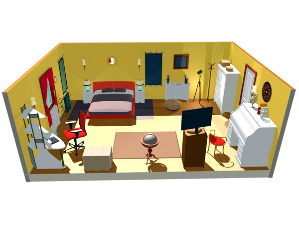 3D時尚臥室設(shè)計