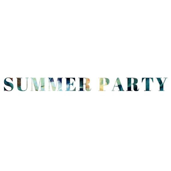 抽象的夏季派对字体设计