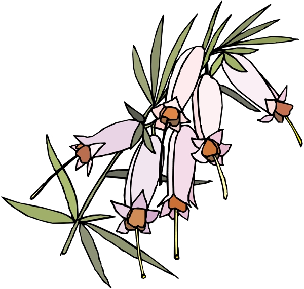 花朵花草鮮花矢量EPS格式0403