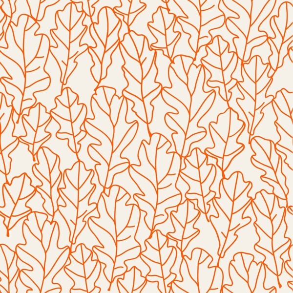 清新温暖橘色线条画壁纸图案