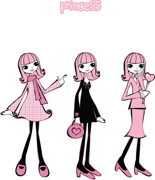 卡通小女孩
