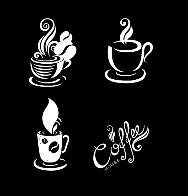 咖啡店咖啡杯矢量图案