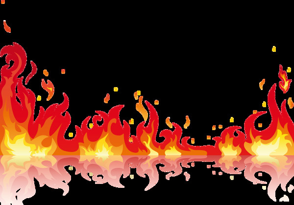 卡通手绘红色火焰插画PNG元素