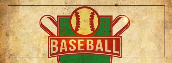 怀旧复古手绘文艺棒球运动比赛宣传海报