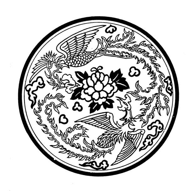 鳳凰花卉圖案