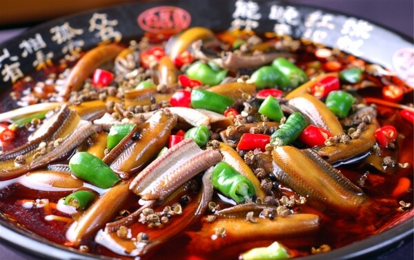 青花椒鱔段