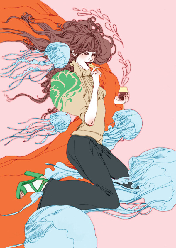 位圖插畫時尚插畫人物插畫插畫師免費素材