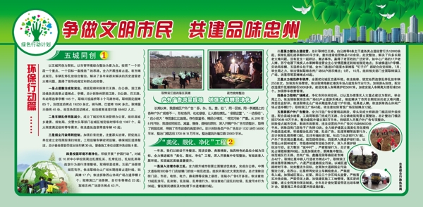 環(huán)保展板模版圖片