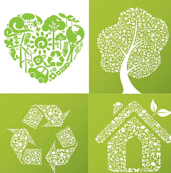 生态环保创意图标矢量素材图片
