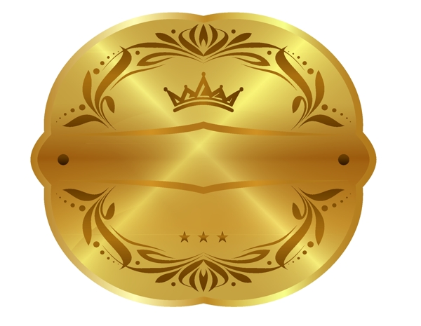 卡通金色皇冠图标元素