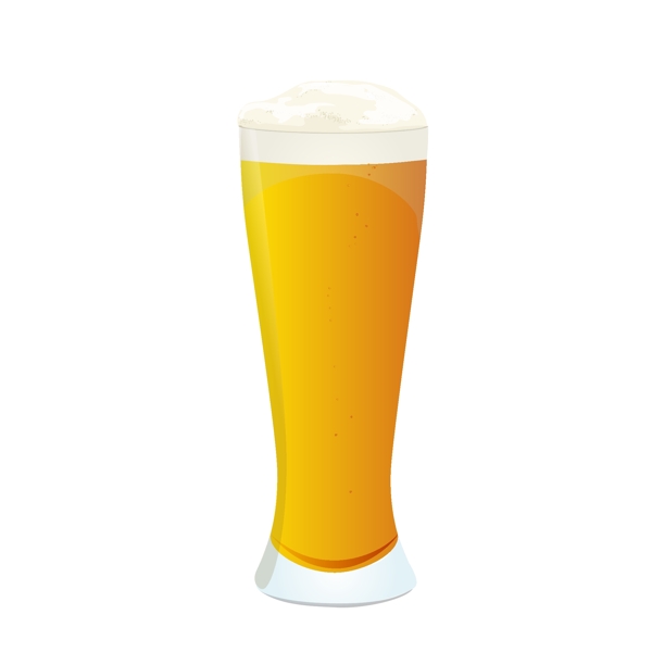 啤酒扎啤矢量元素黄色