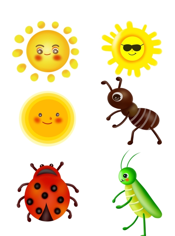 卡通昆虫瓢虫蚂蚁图片