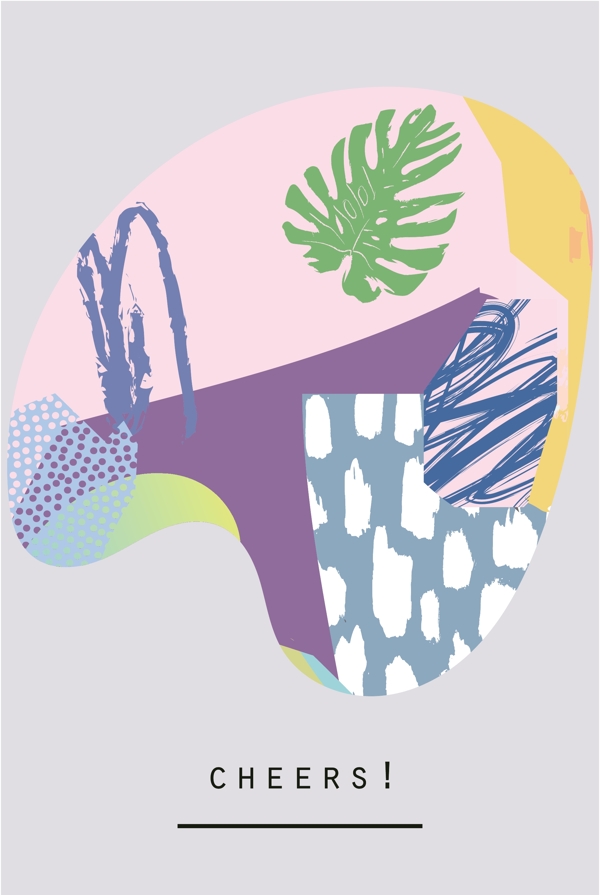 植物抽象装饰画图案