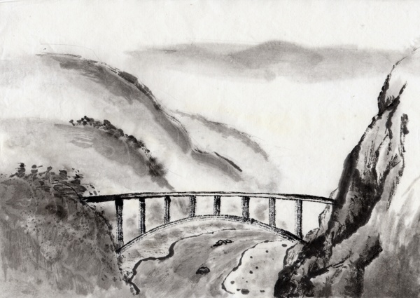 水墨山水圖