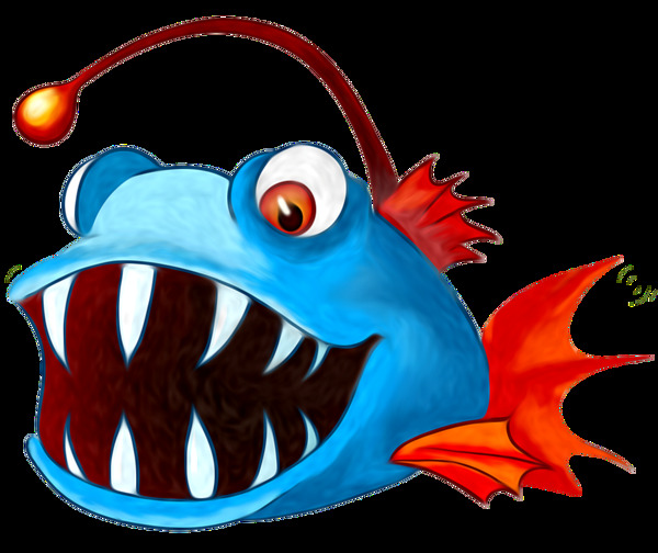 可愛風(fēng)手繪水彩鯊魚png透明素材