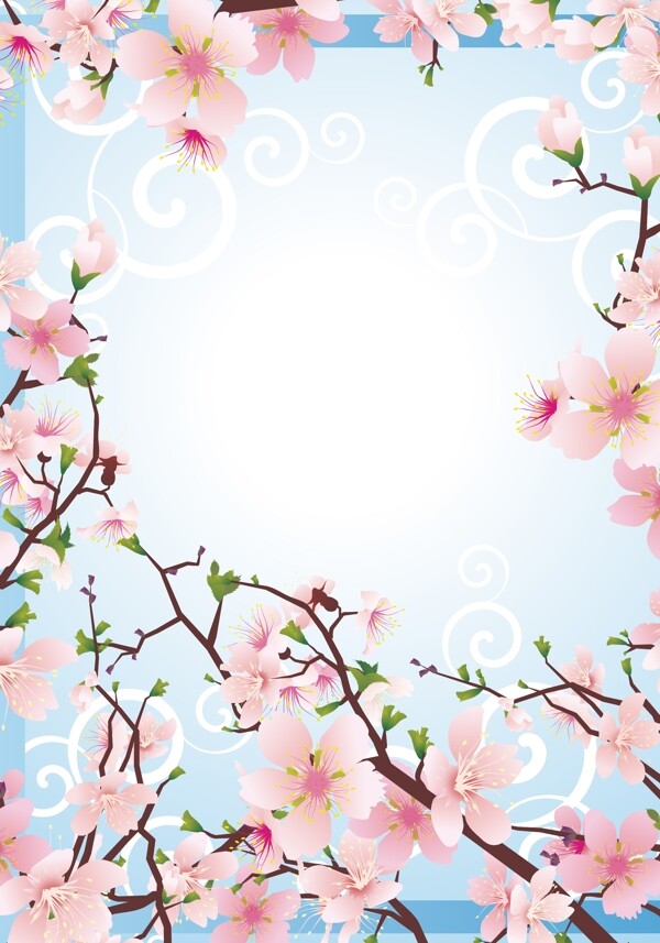 粉色花卉背景装饰