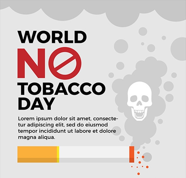 世界禁烟日骷髅海报