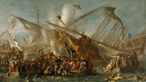 WaelCornelisdeAbordaje17Century意大利畫家WaelCornelisde印象派人物戰(zhàn)爭風景油畫裝飾畫