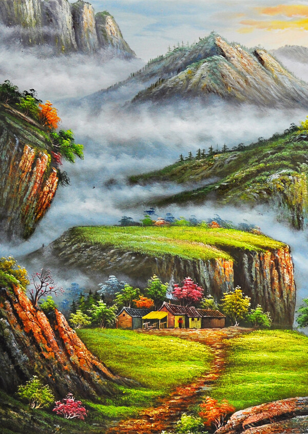 山水裝飾畫