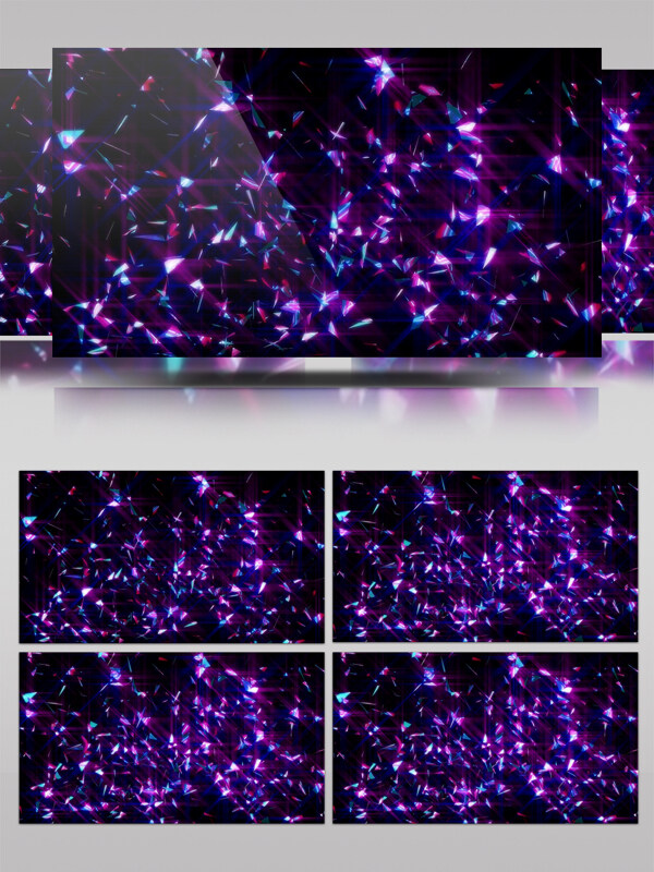 紫色光芒碎片视频素材