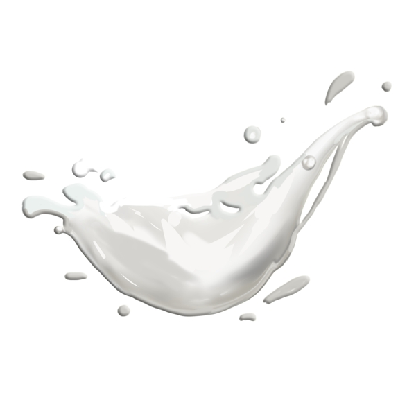 手绘飞溅的牛奶插画