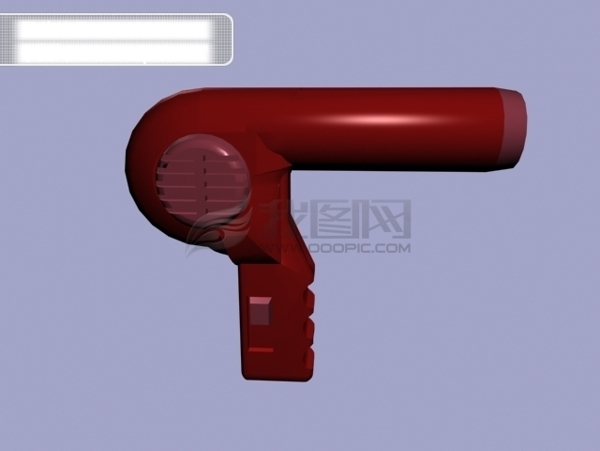 3d精巧紅色吹風(fēng)機(jī)