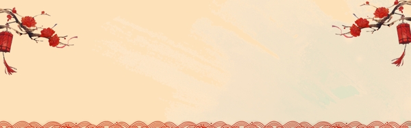 中國風(fēng)藝術(shù)云紋新年banner背景