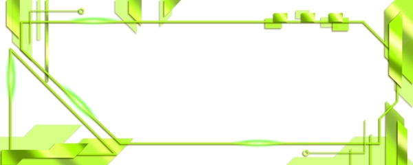 彩色科技长边框绿色装饰图