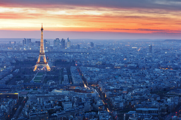 巴黎夜景风景