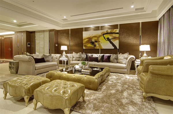 室内客厅现代时尚欧式装修效果图
