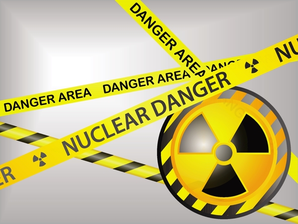 核辐射安全警示背景矢量素材