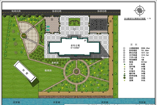 建筑景觀彩色平面圖圖片
