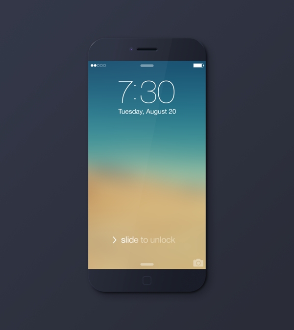 黑色iphone6界面分層素材
