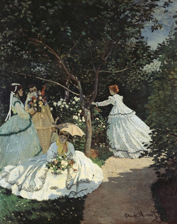 花园中的妇女们