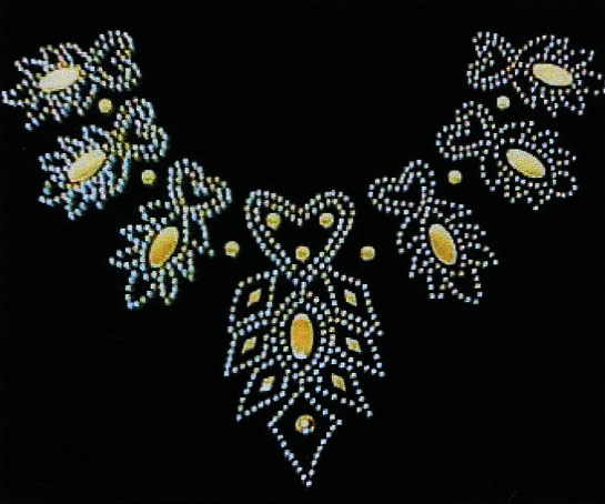 燙鉆領(lǐng)邊花紋免費(fèi)素材