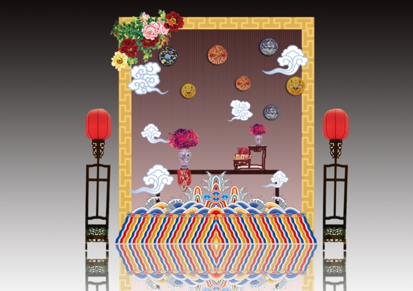 中式婚禮展示區(qū)