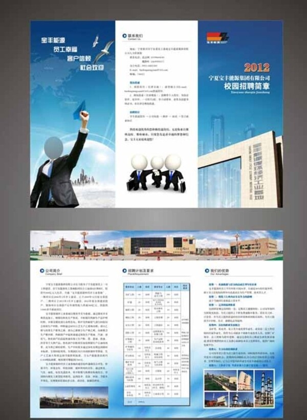 企業(yè)招聘三折頁圖片