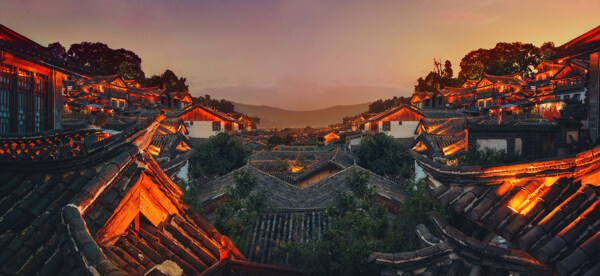 桂林民宅夜景圖片