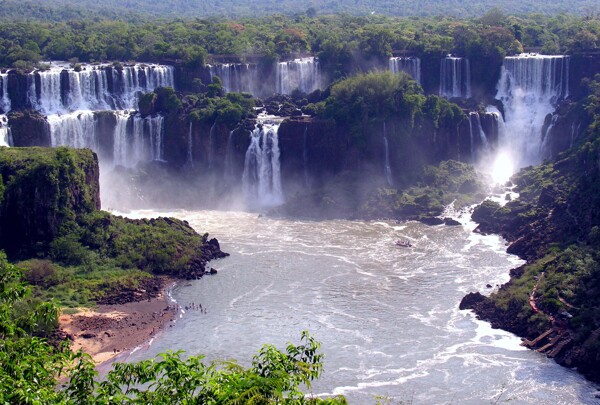 世界最宽的瀑布伊瓜苏大瀑布