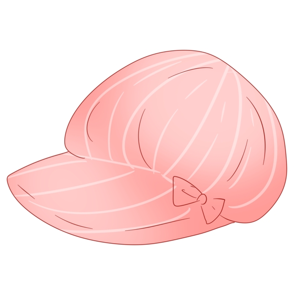 可爱粉色遮阳帽