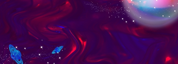 流體鐳射漸變星光唯美簡約小清新背景