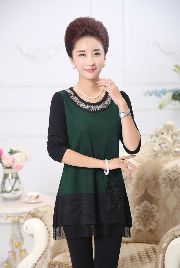 女裝媽媽裝淘寶女裝婦女裝圖片