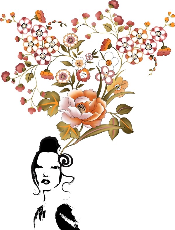 矢量花紋圖片