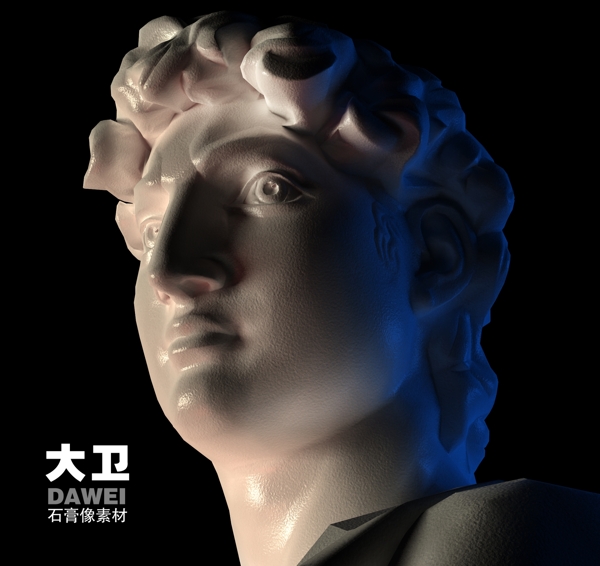 大衛(wèi)頭像PSD圖圖片
