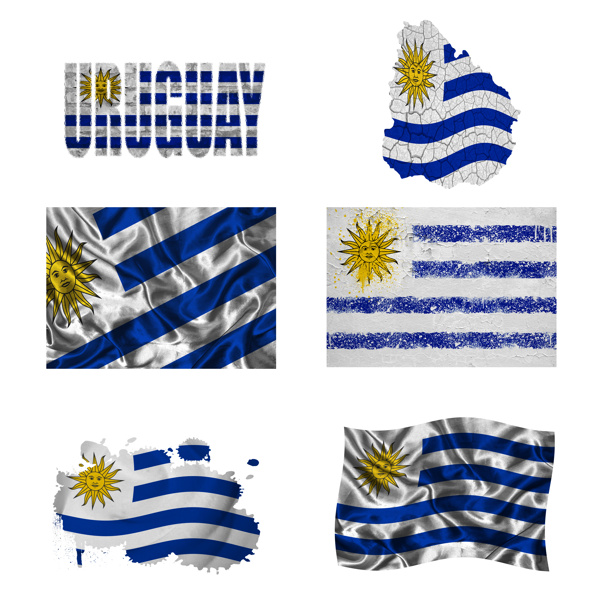 乌拉圭国旗地图